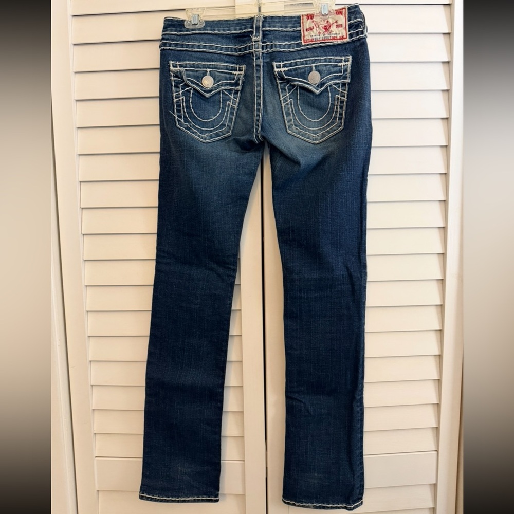 🧲👖TRUE RELIGION Flared/Stretch Billy Super T Bootcut Jeans 27” Waist/33” Long👖🧲